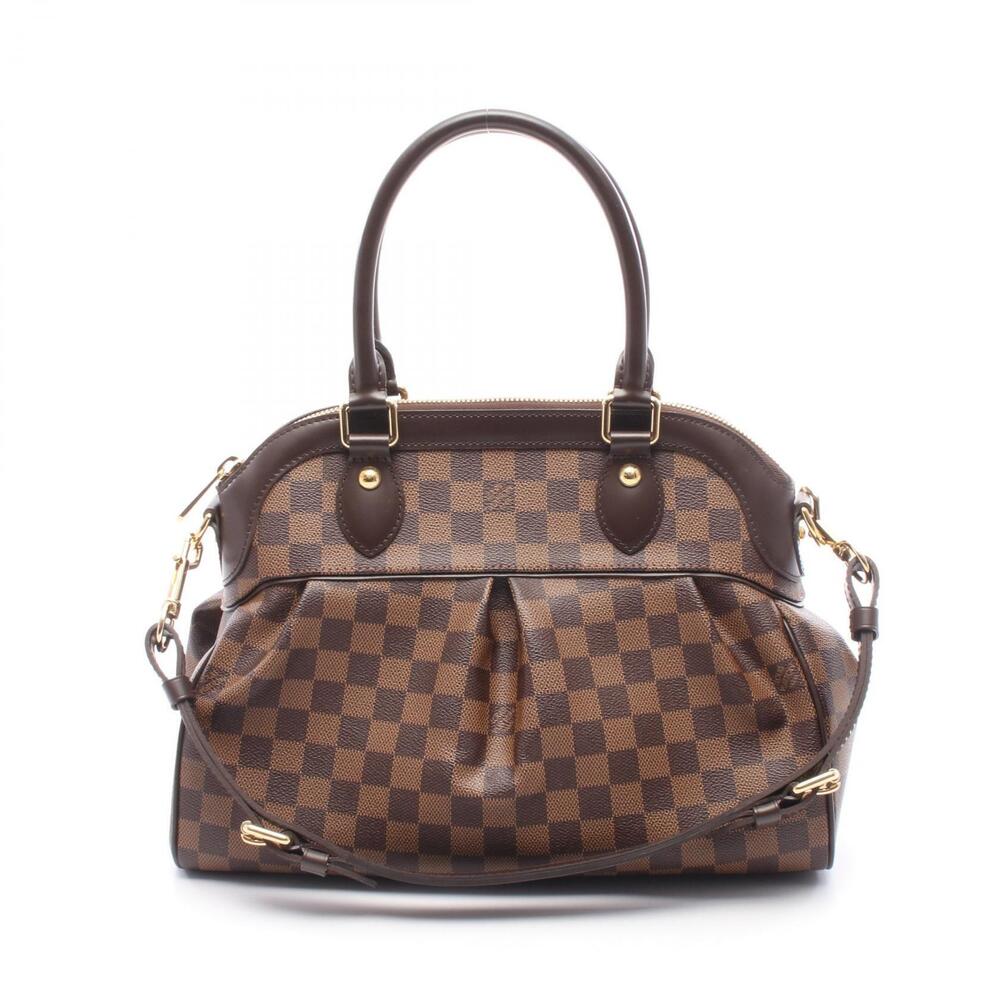Louis Vuitton Trevi Damier Ebene Brown Handbag canvas leather brown